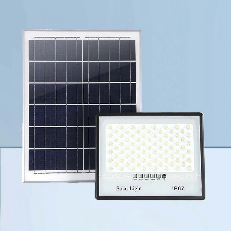 Solar Floodlight LED Light-Controlled Waterproof Street Light With Remote Timing Lighting Outdoor Garden Lights (image for) Solar Floodlight LED Light-Controlled Waterproof Street Light With Remote Timing Lighting Outdoor Garden Lights